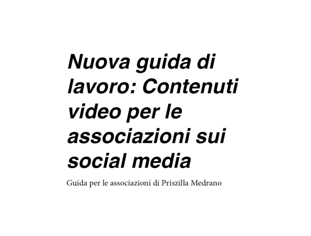 Contenuti video sui social media